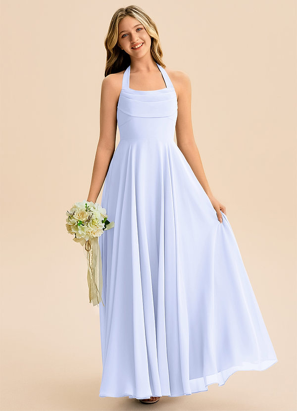 Azazie Kady Junior Lavender A-Line Sweetheart Neckline Chiffon Dress image1