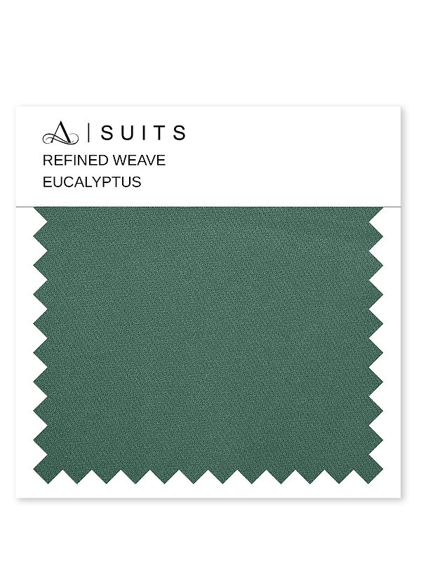 front Azazie Eucalyptus Refined Weave Suit Swatch