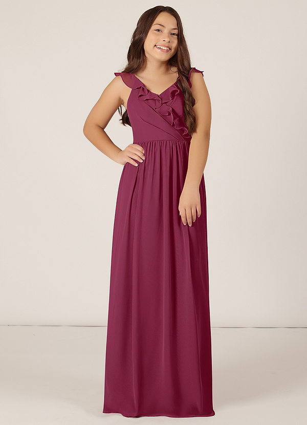 Vestidos De Dama De Honor Junior Con Escote Griego Y Largo Hasta El Suelo Regencia