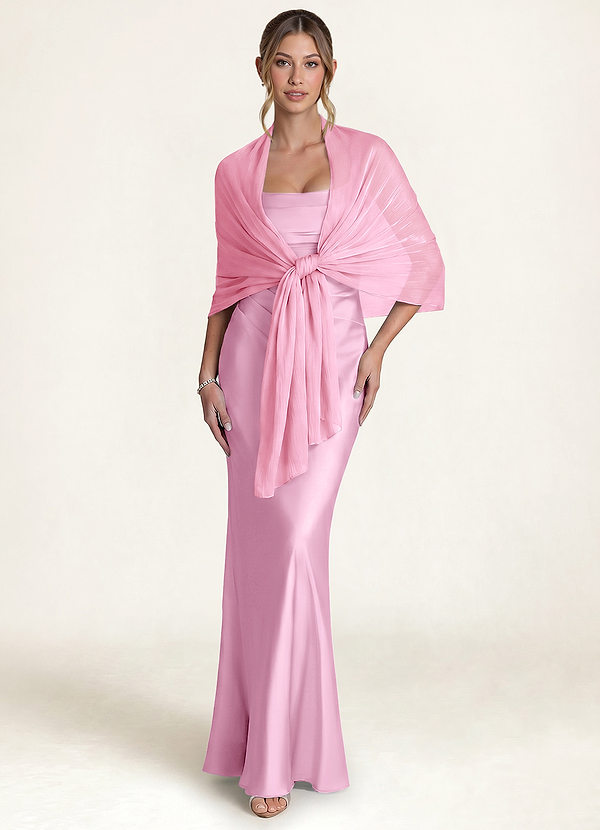 front Azazie Chiffon Sparkly Cover Up Scarf