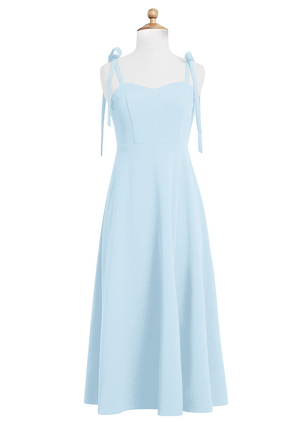 Azazie Rosey Junior A-Linie Herzausschnitt Stretch-Krepp Kleid Himmelblau image1