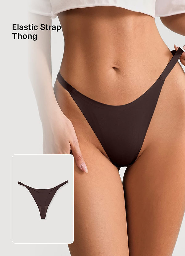 front Tangas sin costuras con espalda en T apenas perceptibles (Una pieza)