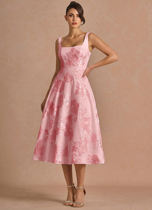 Brynn Pink Midi Dress image1