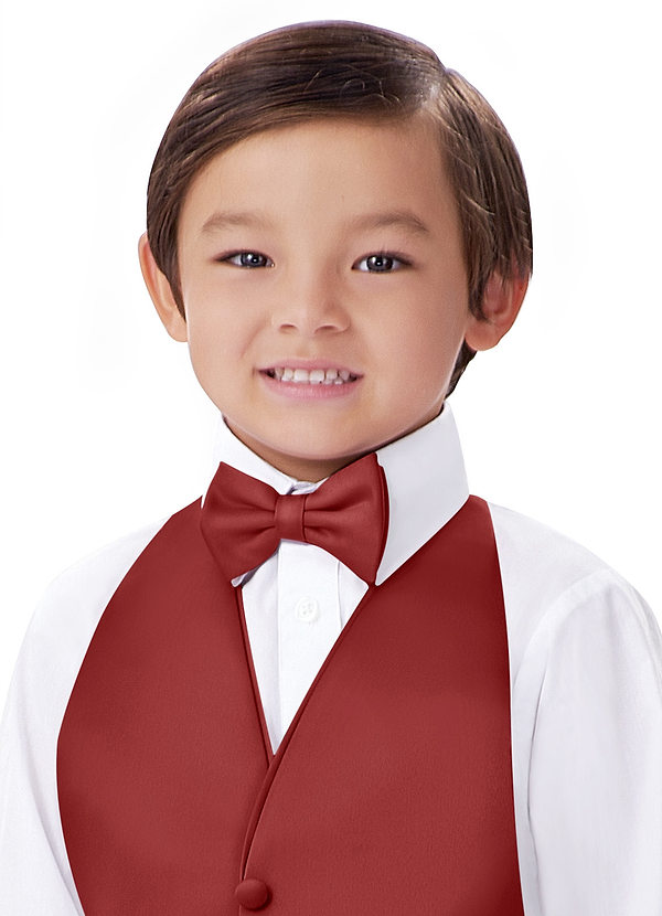 front Collezione Gentlemen Papillon da bambino pre-annodato in raso opaco
