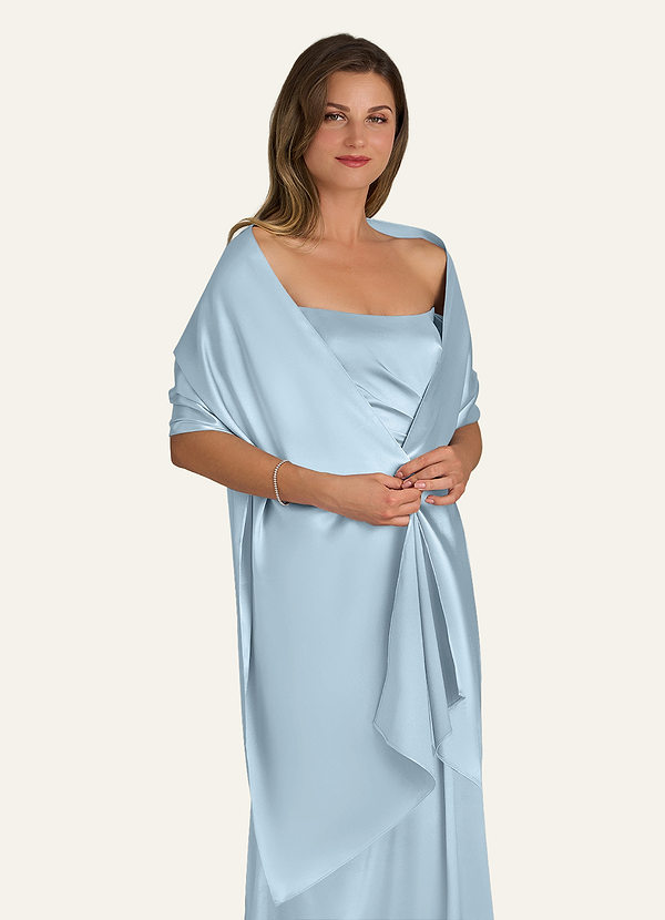 front Azazie Scialle In Raso Metallizzato In Colore Abbinato