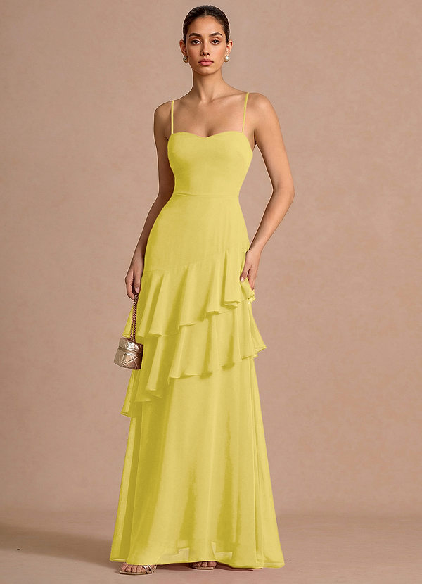 Celestia Pastel Yellow Maxi Dress image1