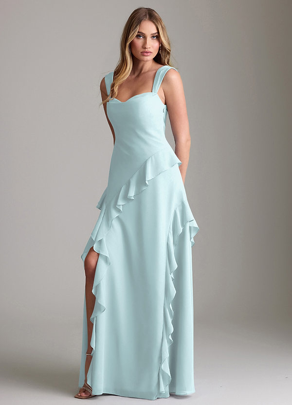 Sloane Bridesmaid Dresses Mist A-Line Sweetheart Neckline Chiffon Dress image1