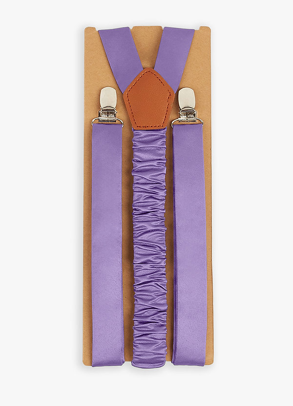 front Matching Color Matte Satin Suspenders