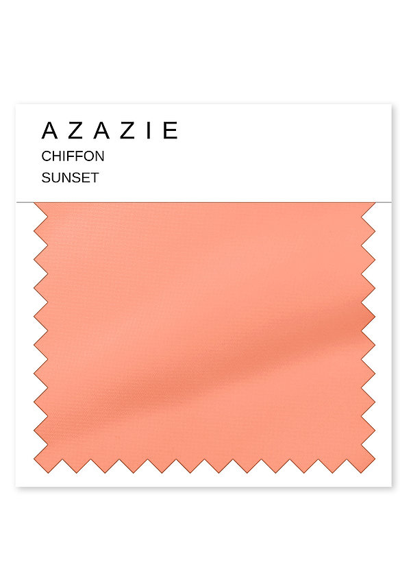 front Azazie Sunset Chiffon Swatch