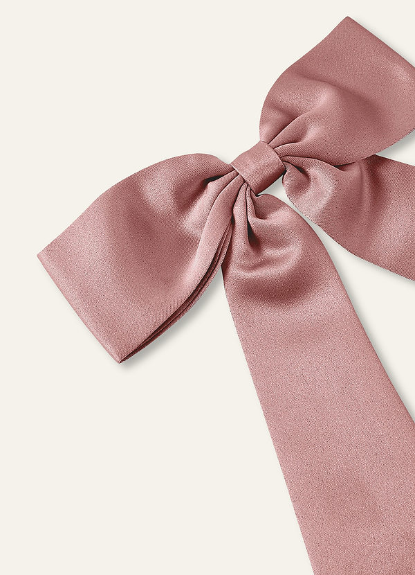 front Set di 2 fermagli per capelli con fiocco in raso coordinato