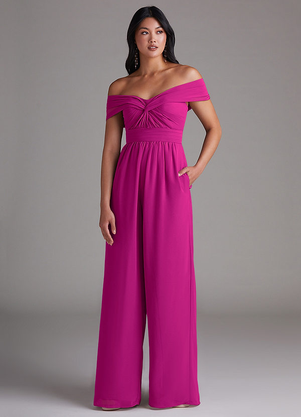 Robe Longue Rose Vif Lamara image1