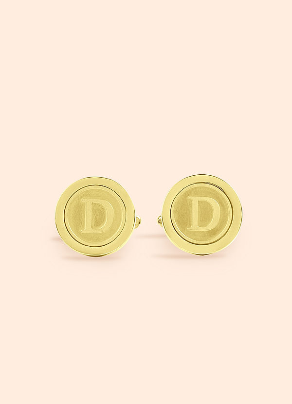 front Customizable Single Initial Cuff Links