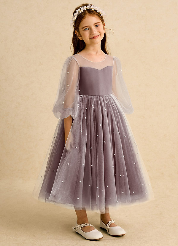 Azazie Trudy Klänningar för brudeflicka Klä Balklänning i Tyll Älskling Halsringning image1