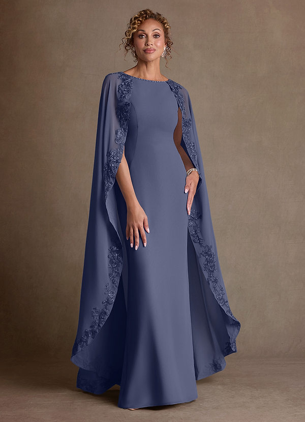 Azazie Artemisia Suknie dla Matki Panny Młodej Osłona Koronka Szyfon Długość podłogi Sukienka image1
