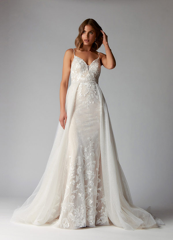 front Azazie Sade Wedding Dress