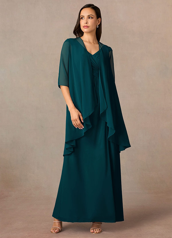 front Azazie Bijpassende Kleur Olivia Chiffon Omslagdoek