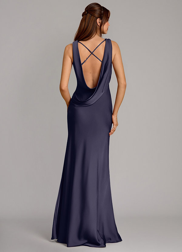 Azazie Cheryl Vestidos Dama de Honor Vestido de Tormenta de Satén Elástico de Corte Sirena image1