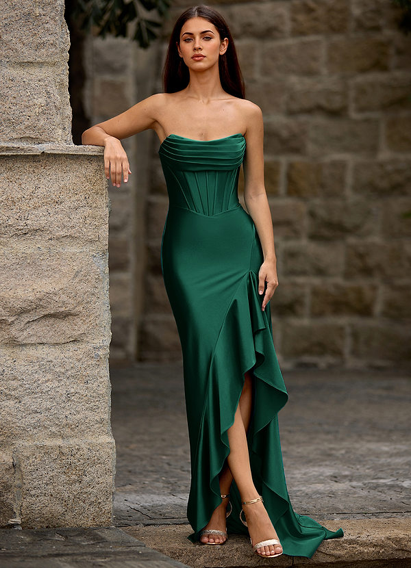 Siren Verde Vestido de fiesta de sirena image1