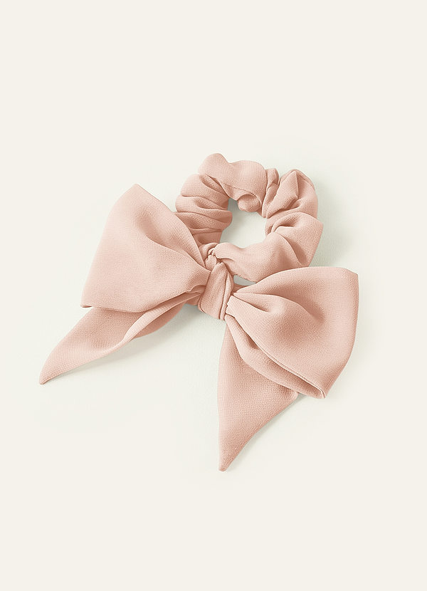 front Farblich passendes Chiffon-Haartuch-Scrunchie