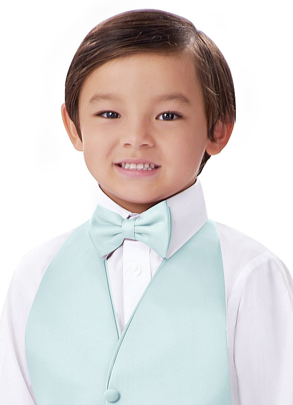 front Collezione Gentlemen Papillon da bambino pre-annodato in raso opaco