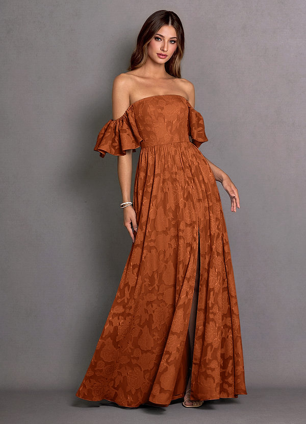 Kallista Rust Maxi Dress image1