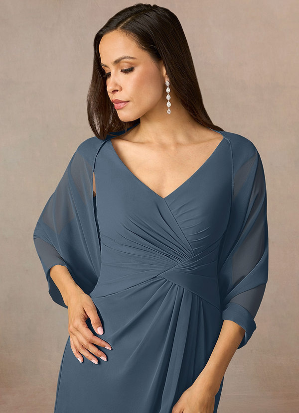 front Azazie Matching Color Sarah Chiffon Wrap