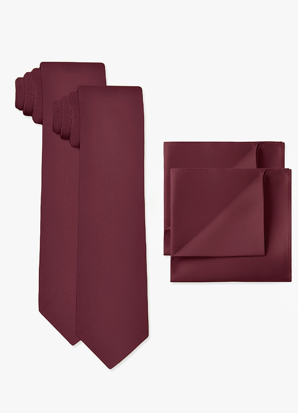 front Matte Satin Wide Tie and Pocket Square 2-Piece Set