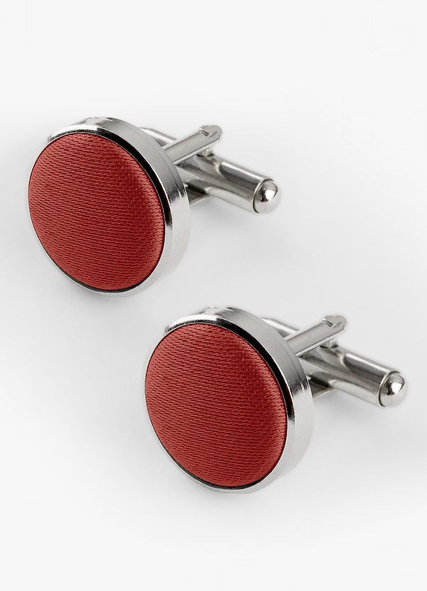 front Boutons de manchette arrondis en satin mat