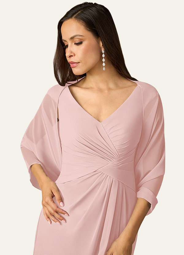 front Azazie Écharpe Sarah En Mousseline De Couleur Assortie