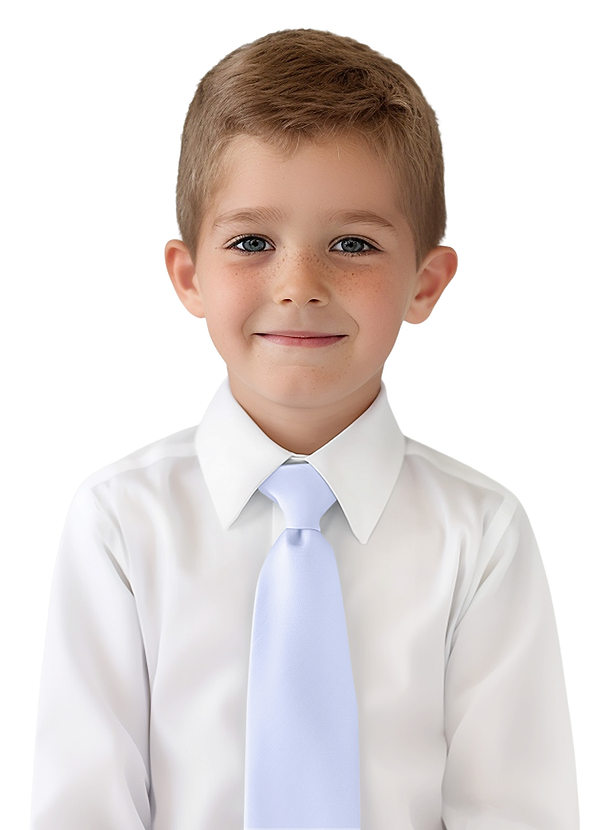 front Boy's Matte Satin Neck Tie