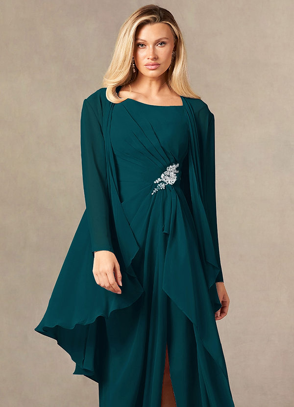 front Azazie Bijpassende Kleur Devereaux Chiffon Wrap