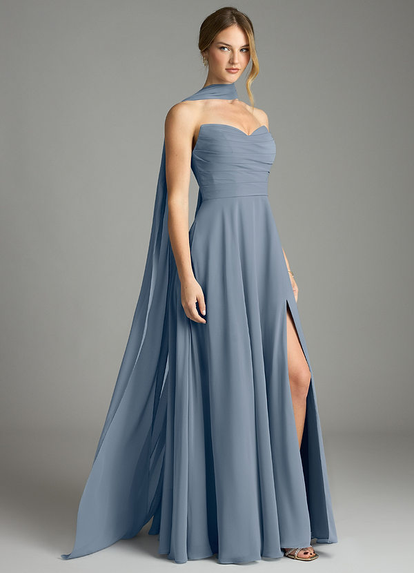 Azazie Ayla Abiti da Damigella Abito A-Line in Chiffon Scollo a Cuore Crepuscolo image1