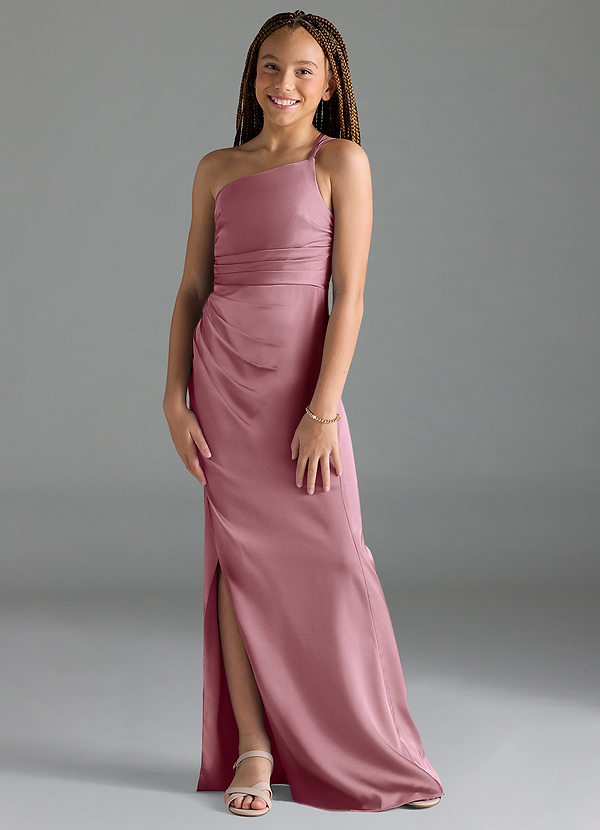 Azazie Eren Junior Klä av Tubklänning i Stretch Satin Plisserad image1