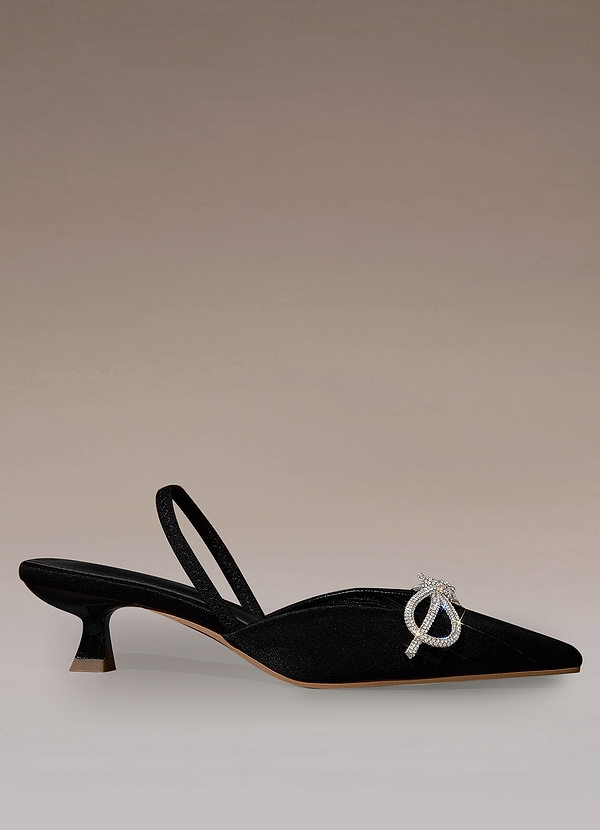 pointed toe rhinestone heels