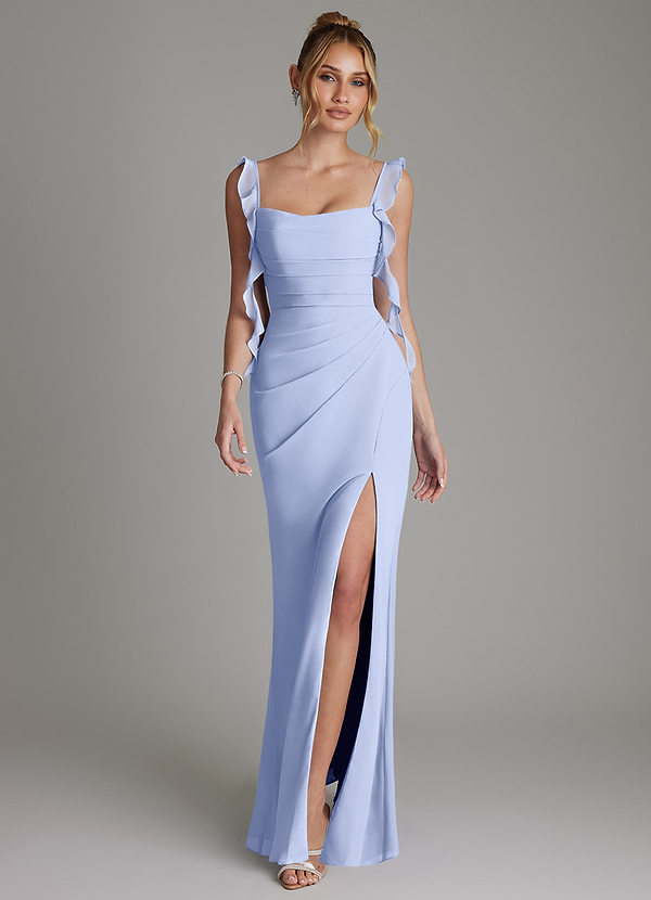 Azazie Jessamine Bridesmaid Dresses Ice Mermaid Corset Chiffon Dress image1