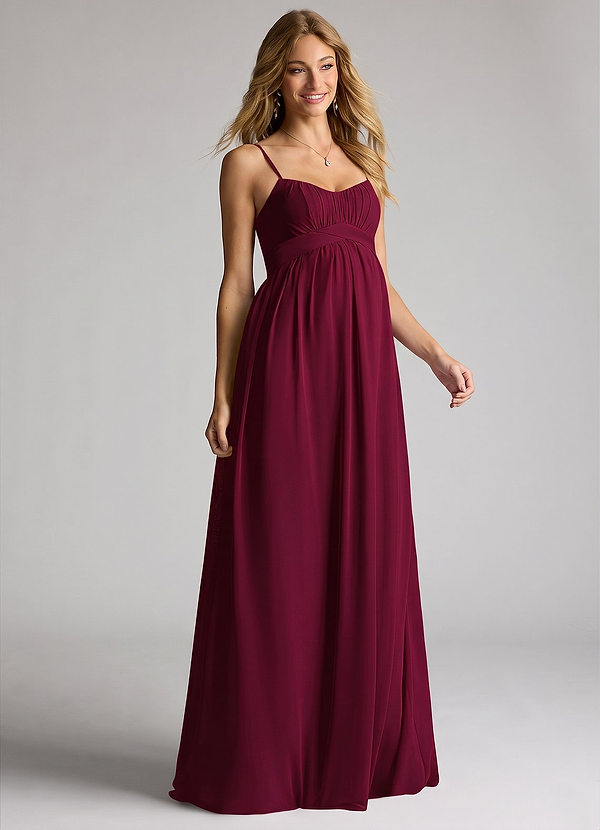Llana Maternity Bridesmaid Dresses A-Line Chiffon Floor-Length Dress image1