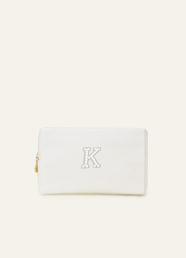 front Initial Letter Cosmetic Bag