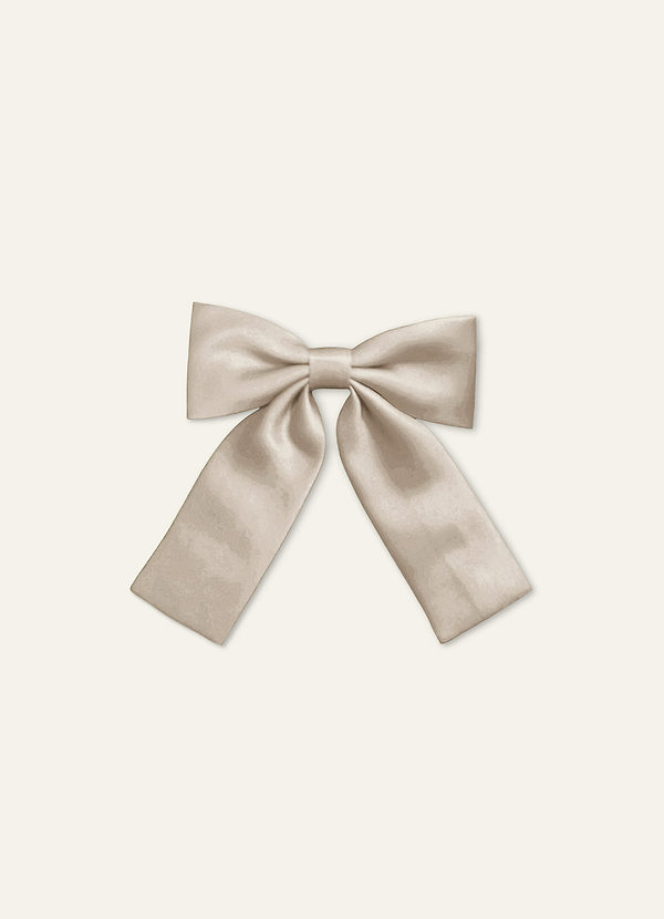 front Girls Satin Bow Hair Clip