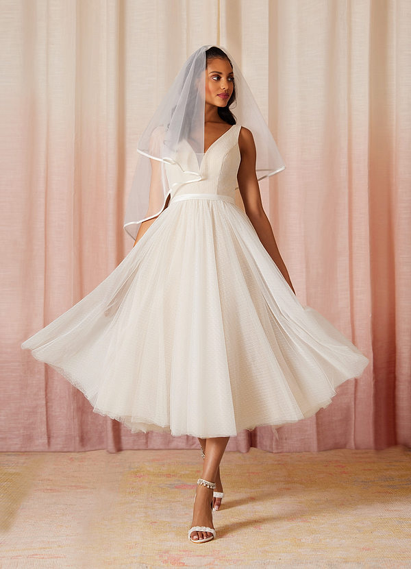 front Azazie Windsor Wedding Dress