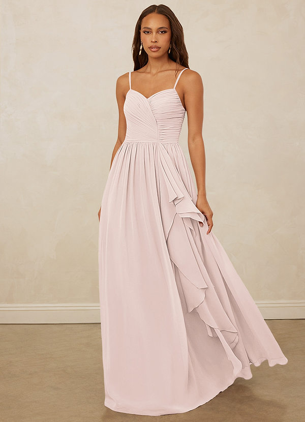 Christian Siriano Bridal for Azazie 1004 Pleated Drape Chiffon A-line Dress