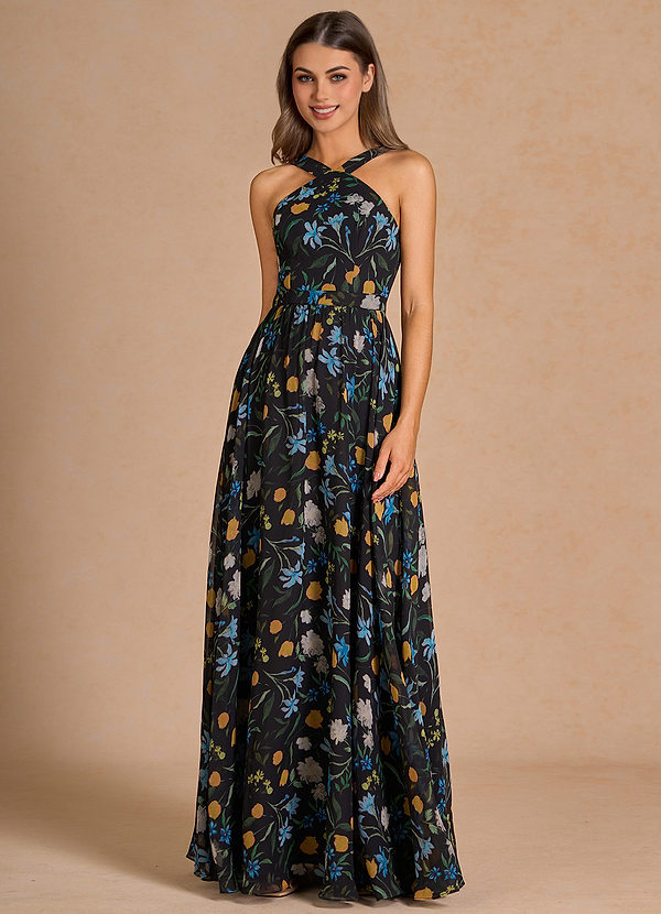 SABRINE ASYM MAXI DRESS - BLACK