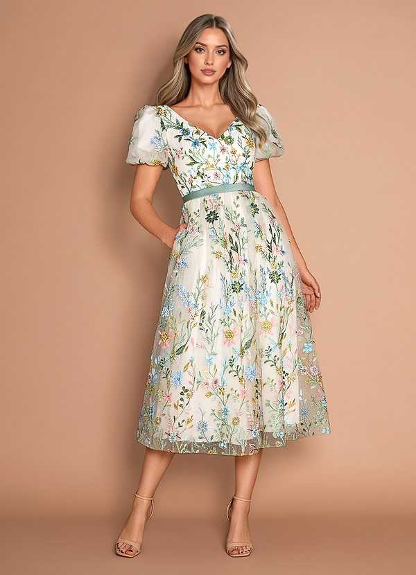 Midi jurk Marisa Samppanja Multi image1