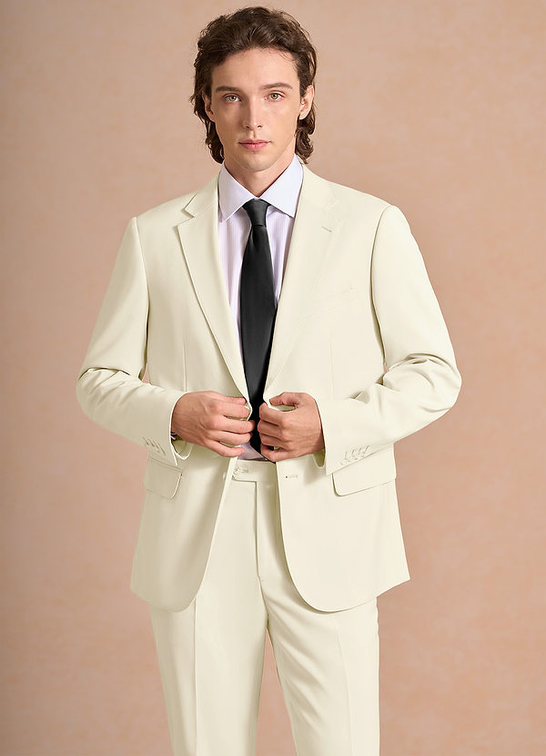 front James Ivory Structured Stretch Suit Jacket