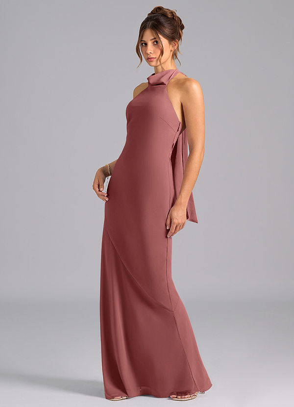 Azazie Velli Bridesmaid Dresses Amethyst Mermaid Bow Chiffon Dress image1
