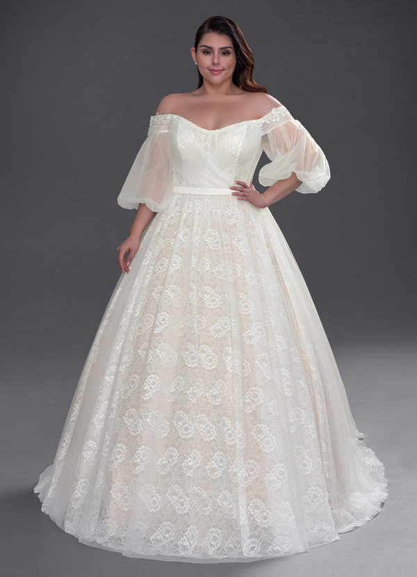 front Azazie Vendela Wedding Dress