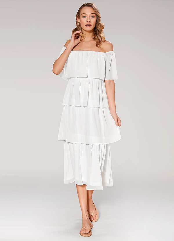 white midi casual dress