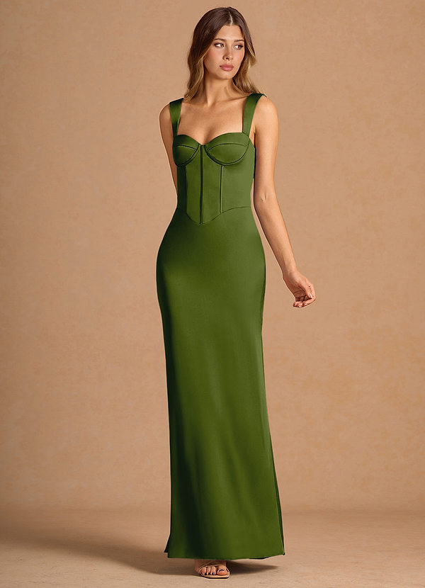 Nerissa Olive Green Maxi Dress image1