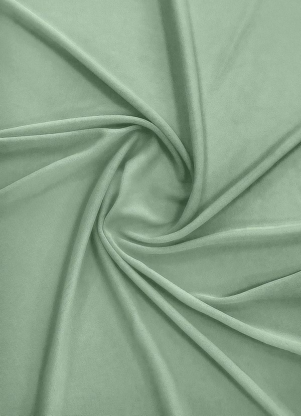 front Azazie Matcha Stretch Mesh Fabric By the Yard