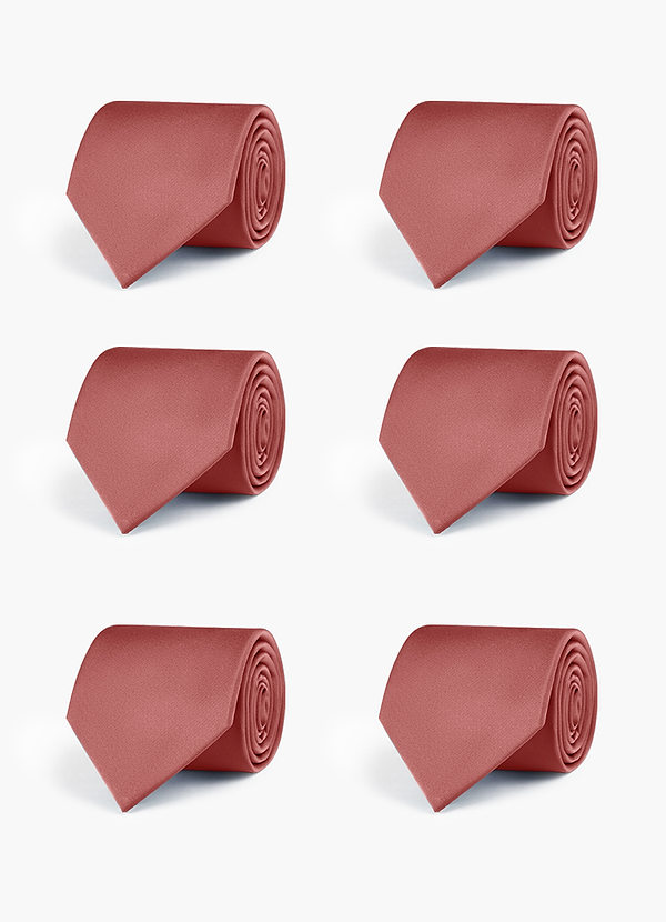 front Ensemble de 6 cravates assorties en satin extensible pour garçons d'honneur