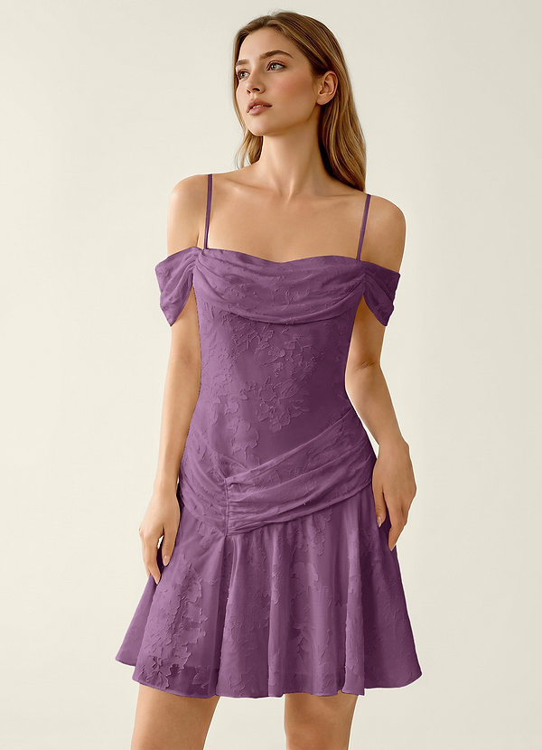 Delia Wisteria Lace Column Mini Dress image1